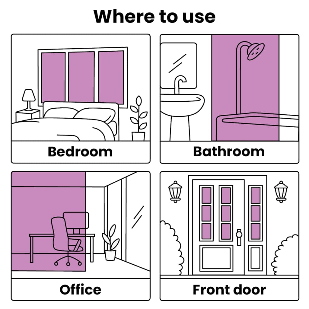 Window Films 3 pcs Static Frosted Black PVC